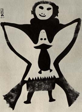 Woman with Bird Image