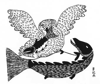 Bird Stealing Fish