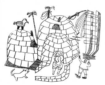 Eskimo Camp Scene