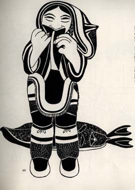 Woman Eating Seal