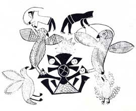 Birds Defending Nest