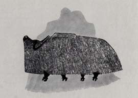 Muskox Near Ice
