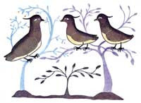 Birds Among Willow Trees