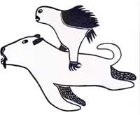 Wolf and Friend Take Flight