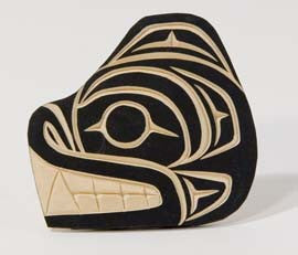 Hand-Carved Bear head by Chester Joseph