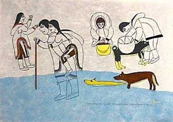A Man Carries his Wife