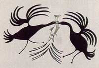 Two Loons Fighting for Fish