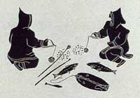 Couple Ice Fishing