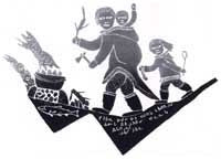 A Mother and her Son Cooking Fish
