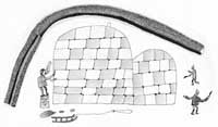 Fixing an Igloo During a Wind Storm