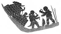 Family Fishing with their Children While an Older Child Babysits